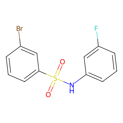 3-bromo-N-(3-fluorophenyl)benzenesulfonamide structure