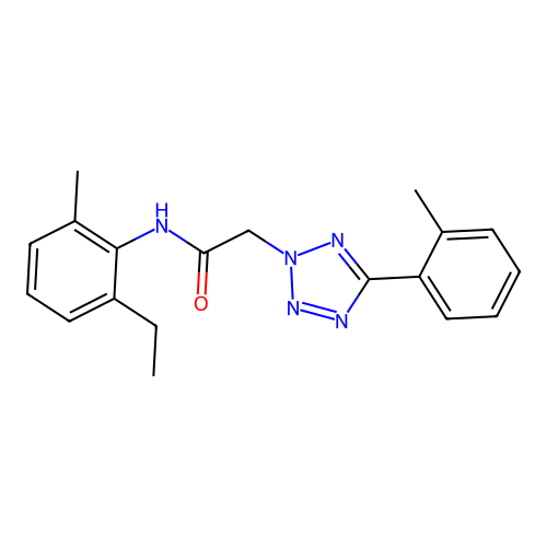 N-(2-ethyl-6-methylphenyl)-2-[5-(2-methylphenyl)-2H-tetrazol-2-yl]acetamide structure