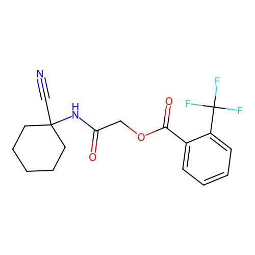 [(1-Cyanocyclohexyl)carbamoyl]methyl 2-(trifluoromethyl)benzoate structure