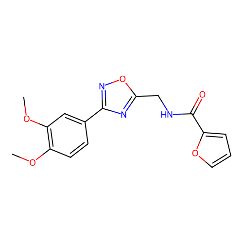 N-{[3-(3,4-dimethoxyphenyl)-1,2,4-oxadiazol-5-yl]methyl}furan-2-carboxamide structure