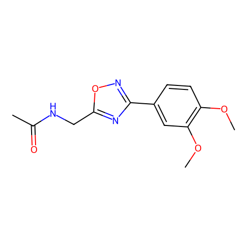 N-{[3-(3,4-dimethoxyphenyl)-1,2,4-oxadiazol-5-yl]methyl}acetamide structure