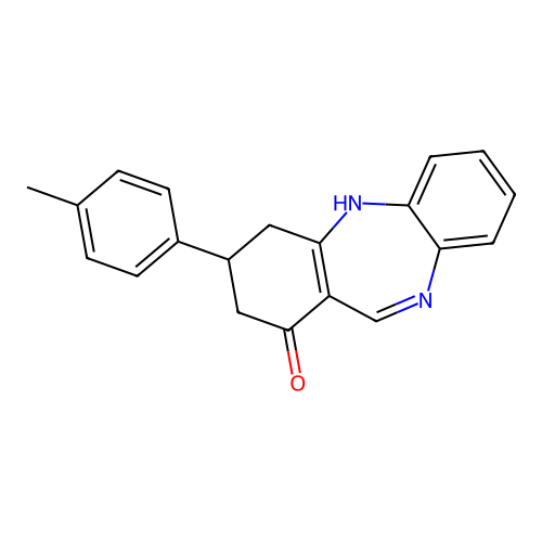 3-(4-methylphenyl)-2,3,4,5-tetrahydro-1H-dibenzo[b,e][1,4]diazepin-1-one structure