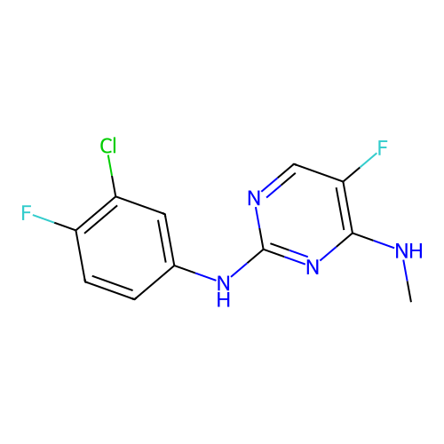 N2-(3-Chloro-4-fluorophenyl)-5-fluoro-N4-methylpyrimidine-2,4-diamine structure