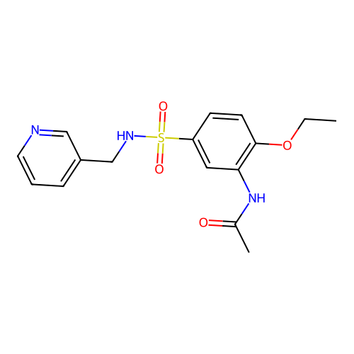 N-[2-ethoxy-5-(pyridin-3-ylmethylsulfamoyl)phenyl]acetamide structure