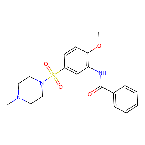 N-[2-methoxy-5-(4-methylpiperazin-1-yl)sulfonylphenyl]benzamide structure