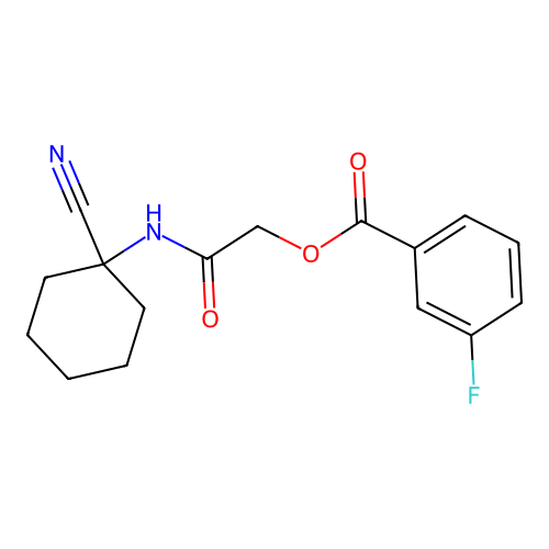 [(1-Cyanocyclohexyl)carbamoyl]methyl 3-fluorobenzoate structure