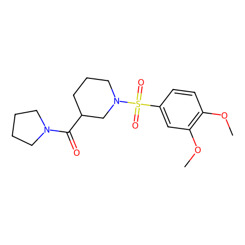 [1-(3,4-Dimethoxyphenyl)sulfonylpiperidin-3-yl]-pyrrolidin-1-ylmethanone structure