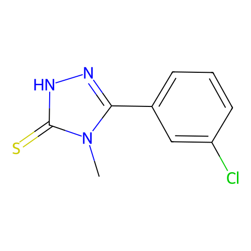 5-(3-chlorophenyl)-4-methyl-4H-1,2,4-triazole-3-thiol structure