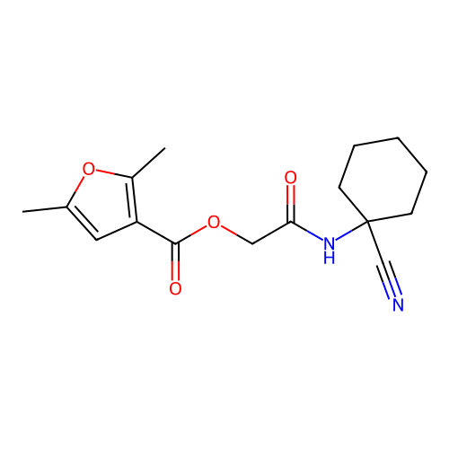 [(1-Cyanocyclohexyl)carbamoyl]methyl 2,5-dimethylfuran-3-carboxylate structure