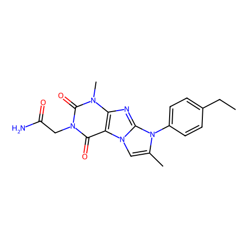 2-[6-(4-Ethylphenyl)-4,7-dimethyl-1,3-dioxopurino[7,8-a]imidazol-2-yl]acetamide structure