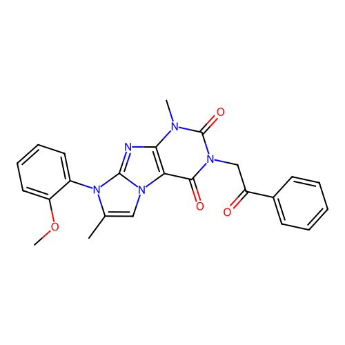 6-(2-Methoxyphenyl)-4,7-dimethyl-2-phenacylpurino[7,8-a]imidazole-1,3-dione structure