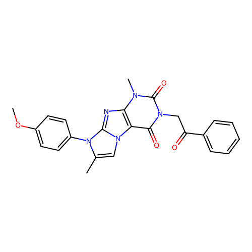 6-(4-Methoxyphenyl)-4,7-dimethyl-2-phenacylpurino[7,8-a]imidazole-1,3-dione structure