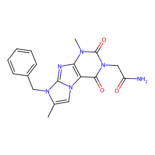 2-(6-Benzyl-4,7-dimethyl-1,3-dioxopurino[7,8-a]imidazol-2-yl)acetamide structure