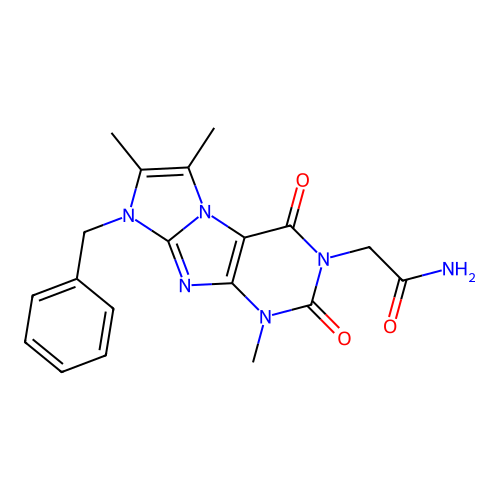 2-(6-Benzyl-4,7,8-trimethyl-1,3-dioxopurino[7,8-a]imidazol-2-yl)acetamide structure