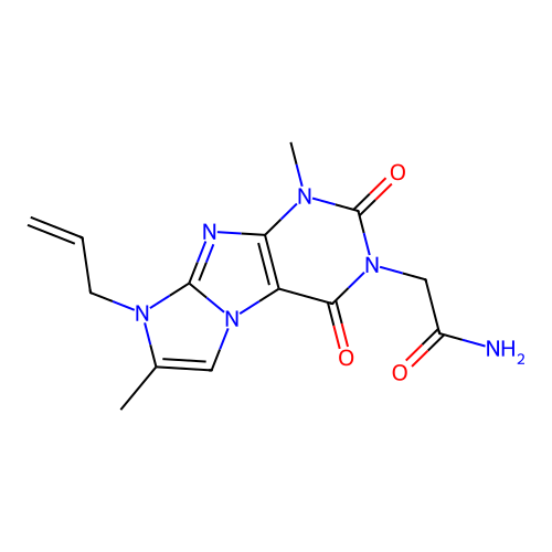 2-(4,7-Dimethyl-1,3-dioxo-6-prop-2-enylpurino[7,8-a]imidazol-2-yl)acetamide structure