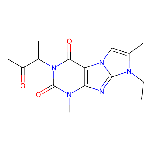 6-Ethyl-4,7-dimethyl-2-(3-oxobutan-2-yl)purino[7,8-a]imidazole-1,3-dione structure