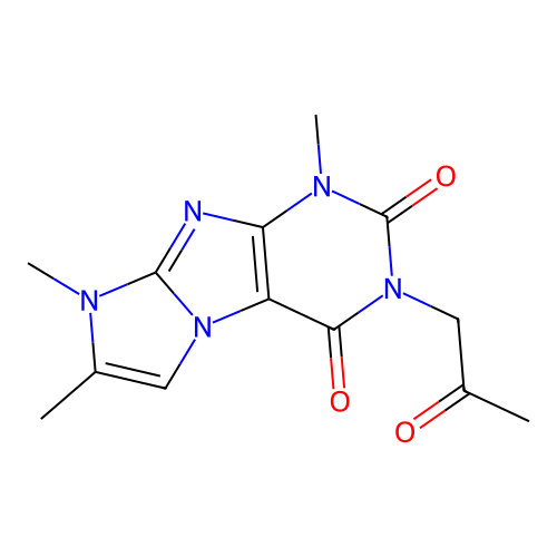 1,7,8-trimethyl-3-(2-oxopropyl)-1H-imidazo[2,1-f]purine-2,4(3H,8H)-dione structure