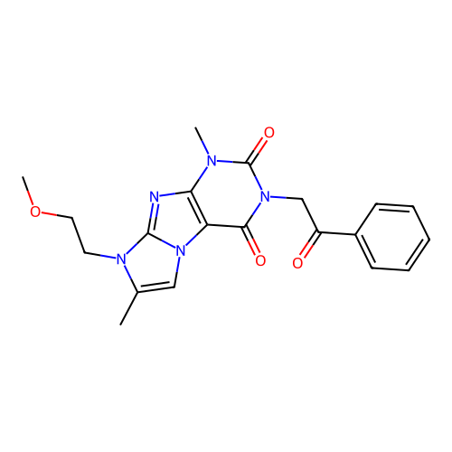 6-(2-Methoxyethyl)-4,7-dimethyl-2-phenacylpurino[7,8-a]imidazole-1,3-dione structure