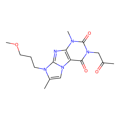6-(3-Methoxypropyl)-4,7-dimethyl-2-(2-oxopropyl)purino[7,8-a]imidazole-1,3-dione structure