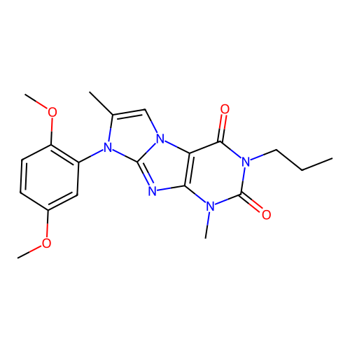 6-(2,5-Dimethoxyphenyl)-4,7-dimethyl-2-propylpurino[7,8-a]imidazole-1,3-dione structure