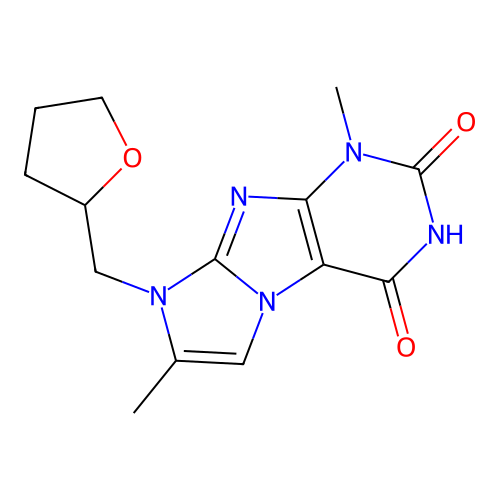 4,7-Dimethyl-6-(oxolan-2-ylmethyl)purino[7,8-a]imidazole-1,3-dione structure