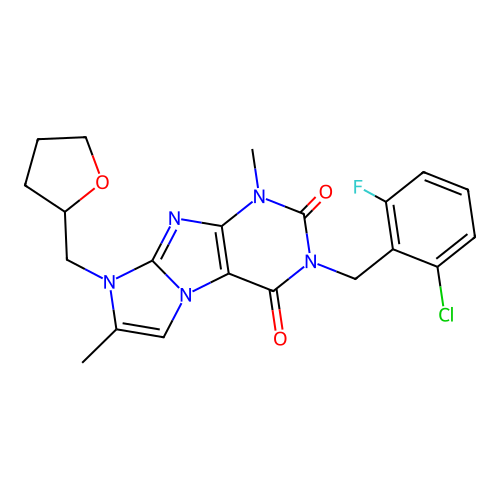 C21H21ClFN5O3 structure