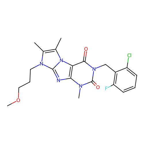 C21H23ClFN5O3 structure