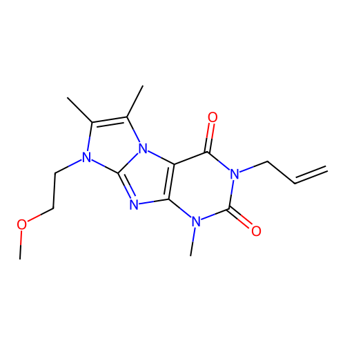 6-(2-Methoxyethyl)-4,7,8-trimethyl-2-prop-2-enylpurino[7,8-a]imidazole-1,3-dione structure