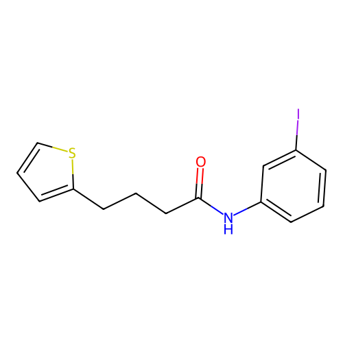 N-(3-iodophenyl)-4-(thiophen-2-yl)butanamide structure