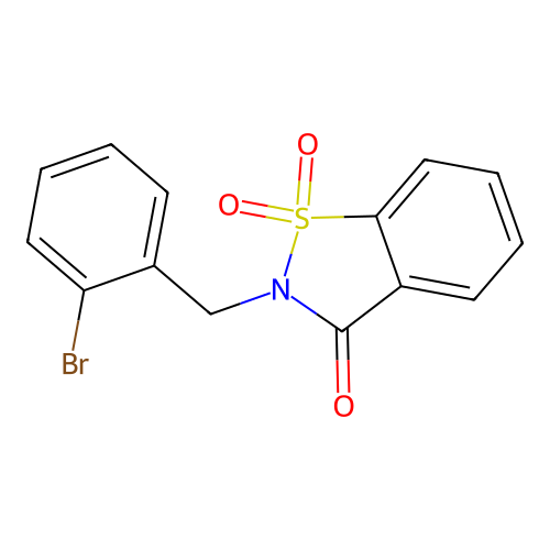 2-[(2-Bromophenyl)methyl]-2,3-dihydro-1lambda6,2-benzothiazole-1,1,3-trione structure