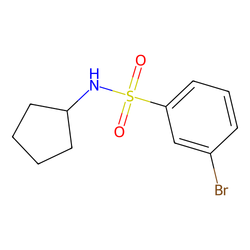 3-bromo-N-cyclopentylbenzenesulfonamide structure