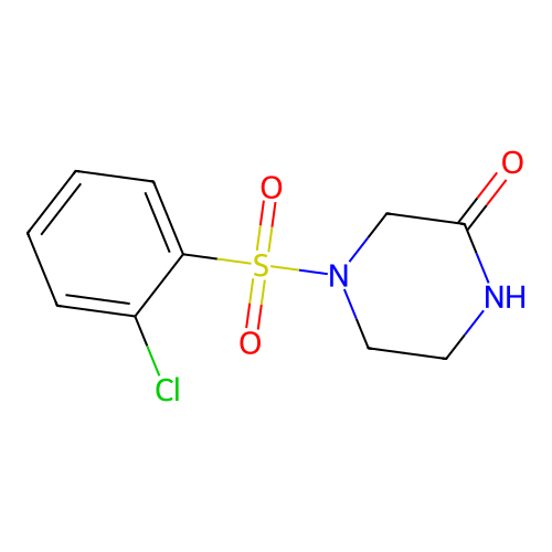 4-((2-Chlorophenyl)sulfonyl)piperazin-2-one structure