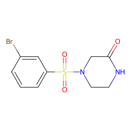 4-((3-Bromophenyl)sulfonyl)piperazin-2-one structure