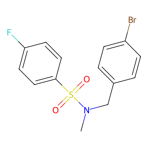 N-[(4-bromophenyl)methyl]-4-fluoro-N-methylbenzene-1-sulfonamide structure