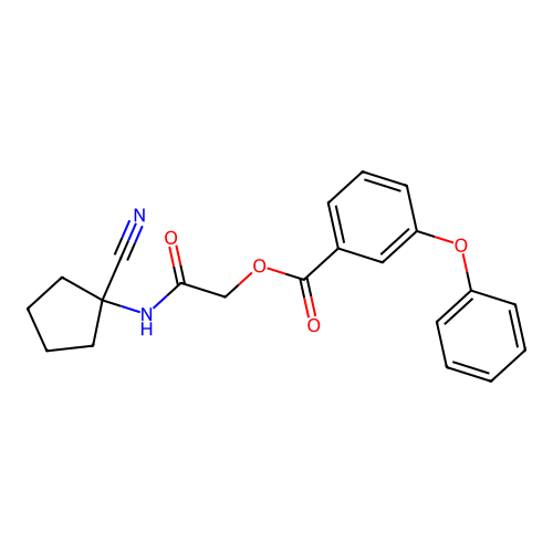 [(1-Cyanocyclopentyl)carbamoyl]methyl 3-phenoxybenzoate structure