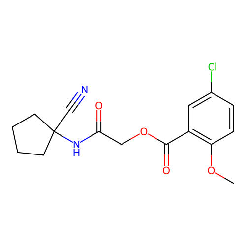 [(1-Cyanocyclopentyl)carbamoyl]methyl 5-chloro-2-methoxybenzoate structure