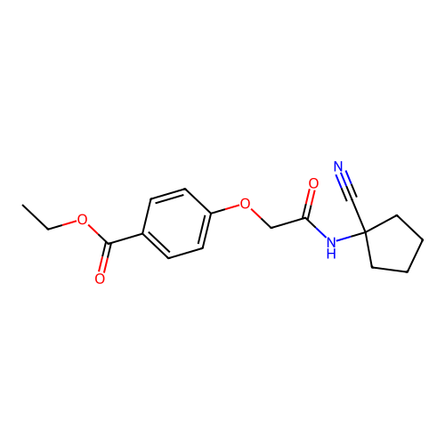 Ethyl 4-{[(1-cyanocyclopentyl)carbamoyl]methoxy}benzoate structure