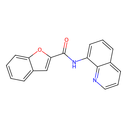N-quinolin-8-yl-1-benzofuran-2-carboxamide structure