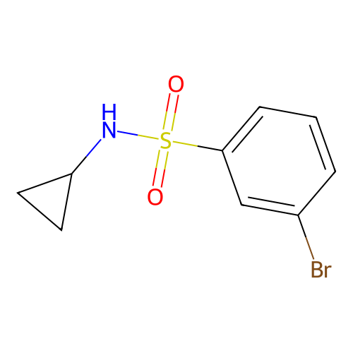 3-bromo-N-cyclopropylbenzenesulfonamide structure