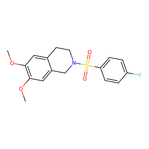 2-((4-Fluorophenyl)sulfonyl)-6,7-dimethoxy-1,2,3,4-tetrahydroisoquinoline structure