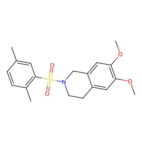 2-[(2,5-Dimethylphenyl)sulfonyl]-6,7-dimethoxy-1,2,3,4-tetrahydroisoquinoline structure