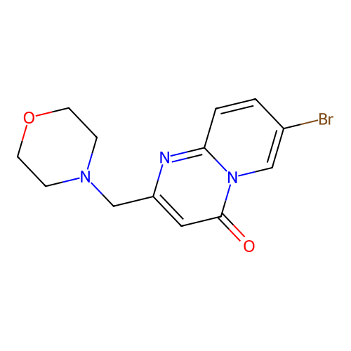 7-bromo-2-[(morpholin-4-yl)methyl]-4H-pyrido[1,2-a]pyrimidin-4-one structure