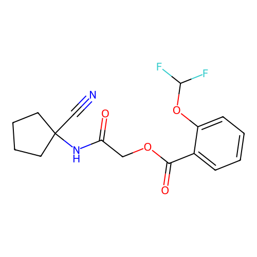 [(1-Cyanocyclopentyl)carbamoyl]methyl 2-(difluoromethoxy)benzoate structure