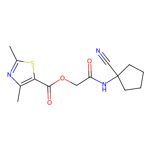 [(1-Cyanocyclopentyl)carbamoyl]methyl 2,4-dimethyl-1,3-thiazole-5-carboxylate structure
