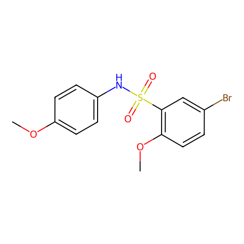 5-bromo-2-methoxy-N-(4-methoxyphenyl)benzenesulfonamide structure