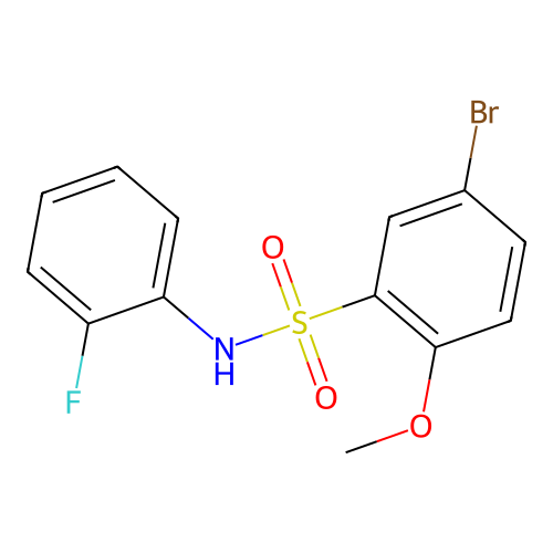 5-bromo-N-(2-fluorophenyl)-2-methoxybenzenesulfonamide structure