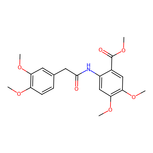Methyl 2-[[2-(3,4-dimethoxyphenyl)acetyl]amino]-4,5-dimethoxybenzoate structure