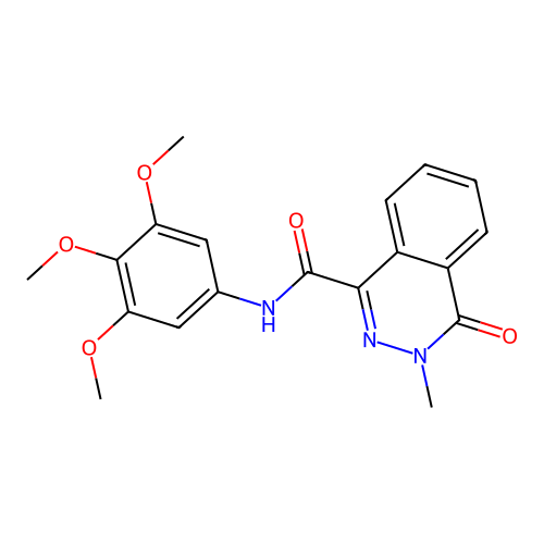 3-methyl-4-oxo-N-(3,4,5-trimethoxyphenyl)-3,4-dihydrophthalazine-1-carboxamide structure