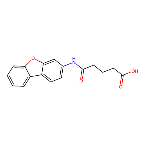 4-(Dibenzofuran-3-ylcarbamoyl)-butyric acid structure