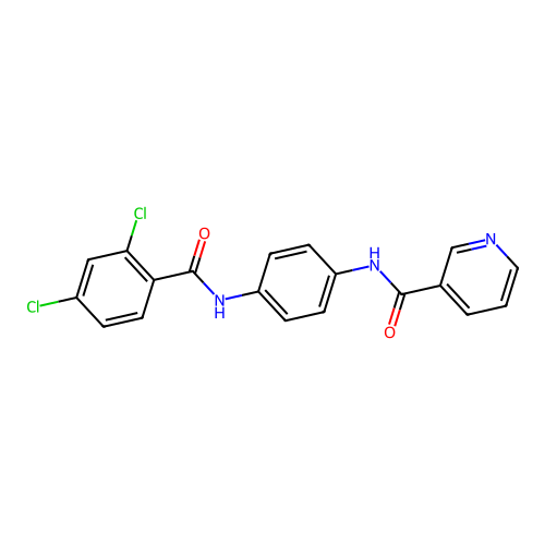N-{4-[(2,4-dichlorobenzoyl)amino]phenyl}nicotinamide structure